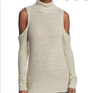 *EUC* Aqua Cold Shoulder Turtleneck Sweater in BLACK (S)